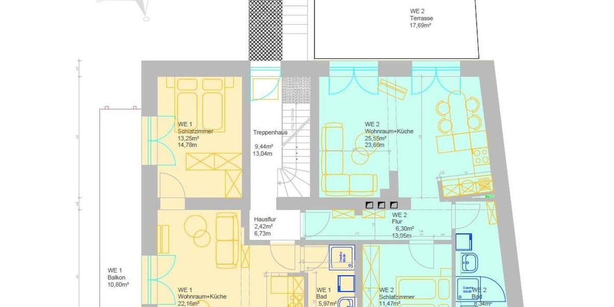 Etagenwohnung Teupitz - 2 Zimmer, 61 m&sup2;, 785&euro; | Angebot:25916768