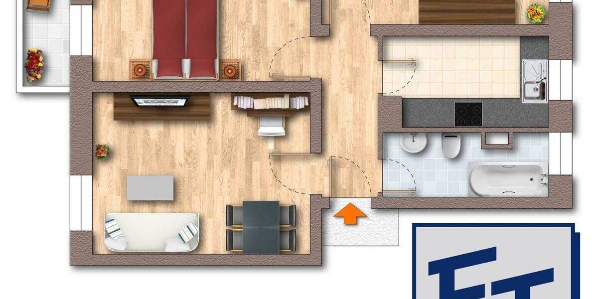 Etagenwohnung Zittau - 3 Zimmer, 57 m&sup2;, 343&euro; | Angebot:26730969