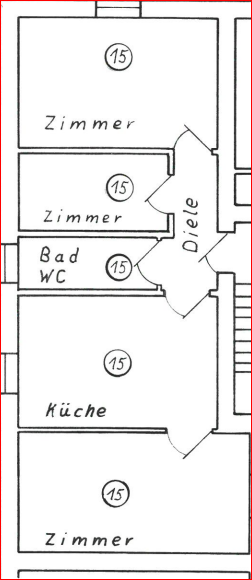 Dachgeschoßwohnung Krefeld Dießem - 3 Zimmer, 68 m&sup2;, 680&euro; | Angebot:25570036