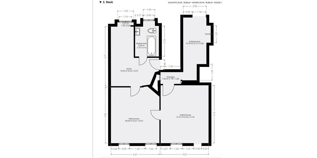 Etagenwohnung Koblenz Bisholder - 3 Zimmer, 75 m&sup2;, 730&euro; | Angebot:26621569