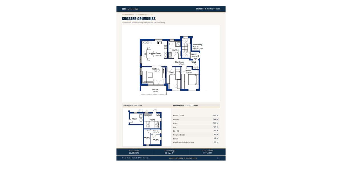 Etagenwohnung Illertissen - 4 Zimmer, 84 m&sup2;, 1.380&euro; | Angebot:26648178