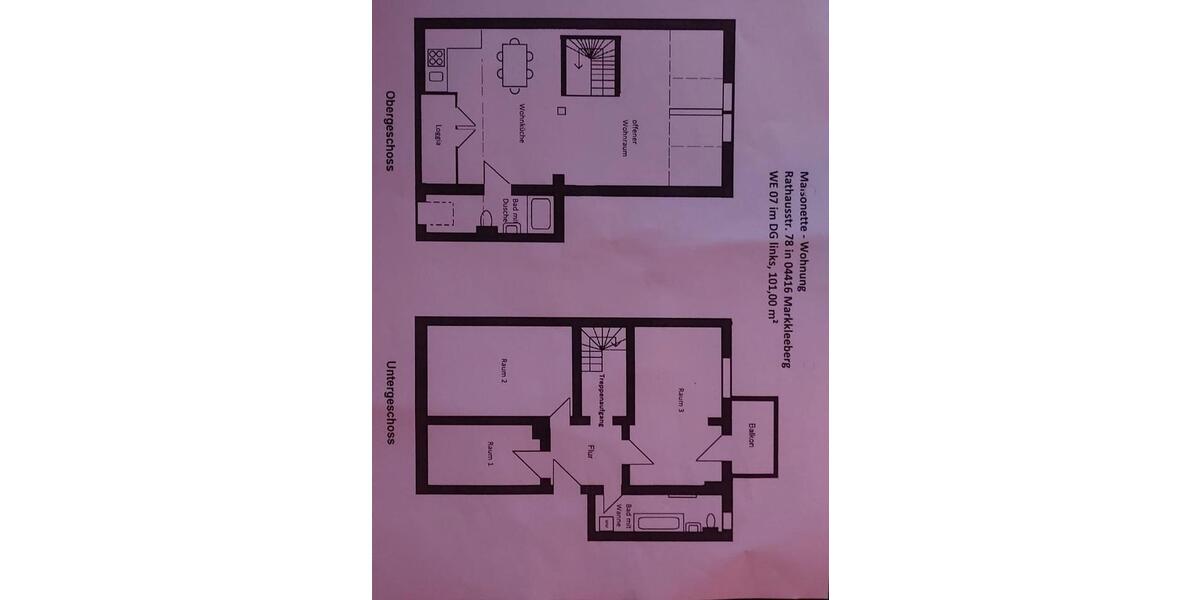 Etagenwohnung Markkleeberg - 4 Zimmer, 100 m&sup2;, 570&euro; | Angebot:25170980