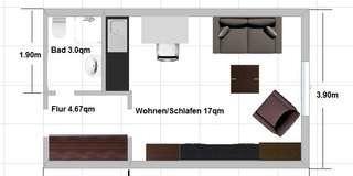 Dachgeschoßwohnung Herzogenaurach - 1 Zimmer, 25 m&sup2;, 650&euro; | Angebot:25934665