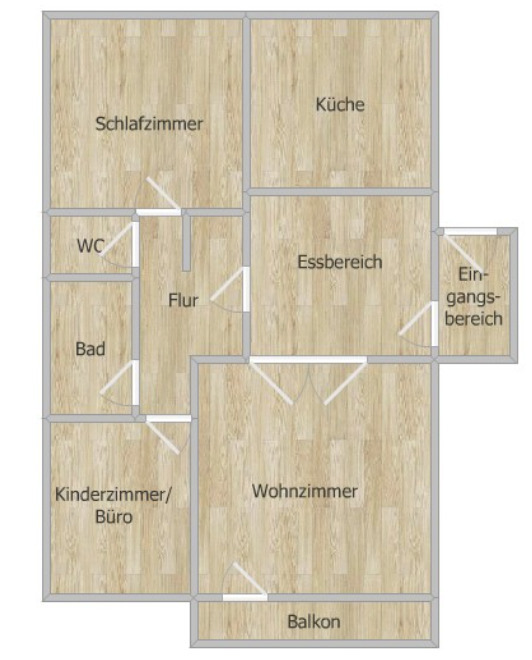 **FRISCH RENOVIERTE 3-ZIMMERWOHNUNG MIT BALKON** zimmer