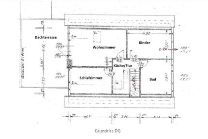 Wohnung DG 60m² + 40m² Dachterrasse 3 zimmer