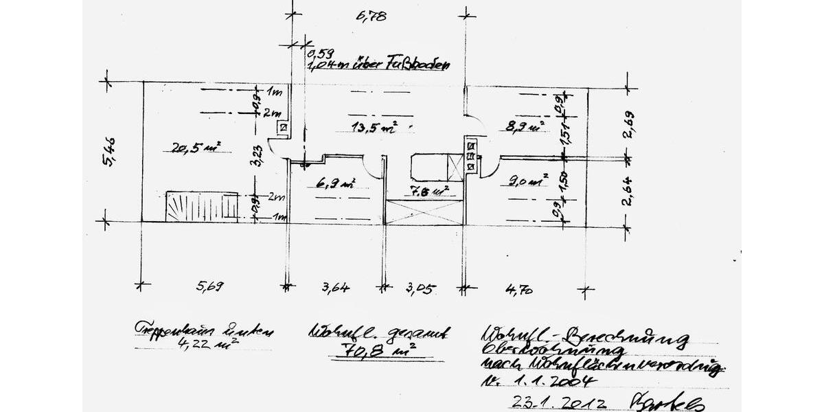 Dachgeschoßwohnung Ganderkesee - 3 Zimmer, 70 m&sup2;, 880&euro; | Angebot:25884012