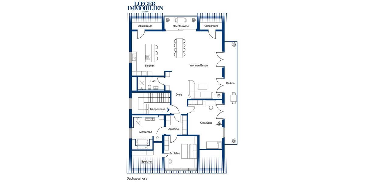 Dachgeschoßwohnung Tutzing - 3 Zimmer, 170 m&sup2;, 3.230&euro; | Angebot:23641078