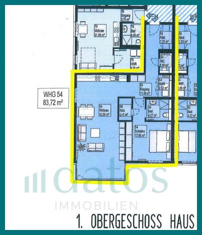 Etagenwohnung Osnabrück - 2 Zimmer, 84 m&sup2;, 960&euro; | Angebot:26662367