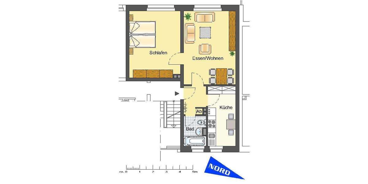 Wohnung zum Mieten in Detmold 399 € 52.86 m² 2 zimmer