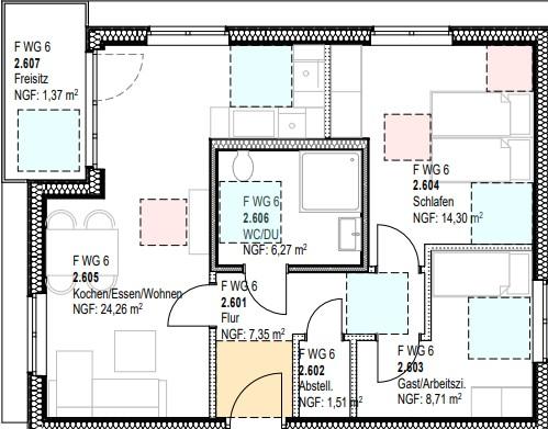 Etagenwohnung Lotte - 3 Zimmer, 64 m&sup2;, 928&euro; | Angebot:26145203