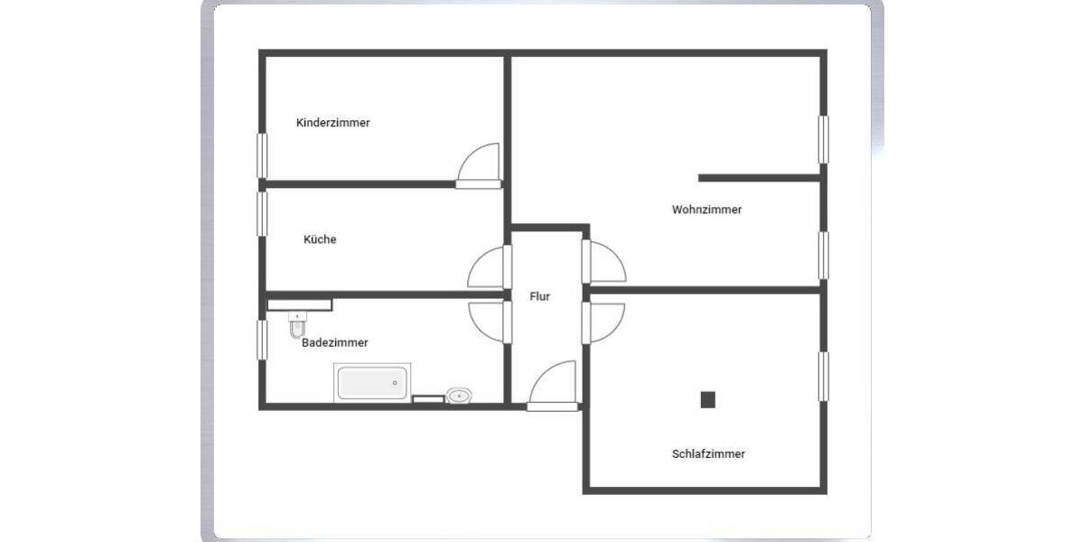 Etagenwohnung Mittweida - 3 Zimmer, 55 m&sup2;, 455&euro; | Angebot:26450117