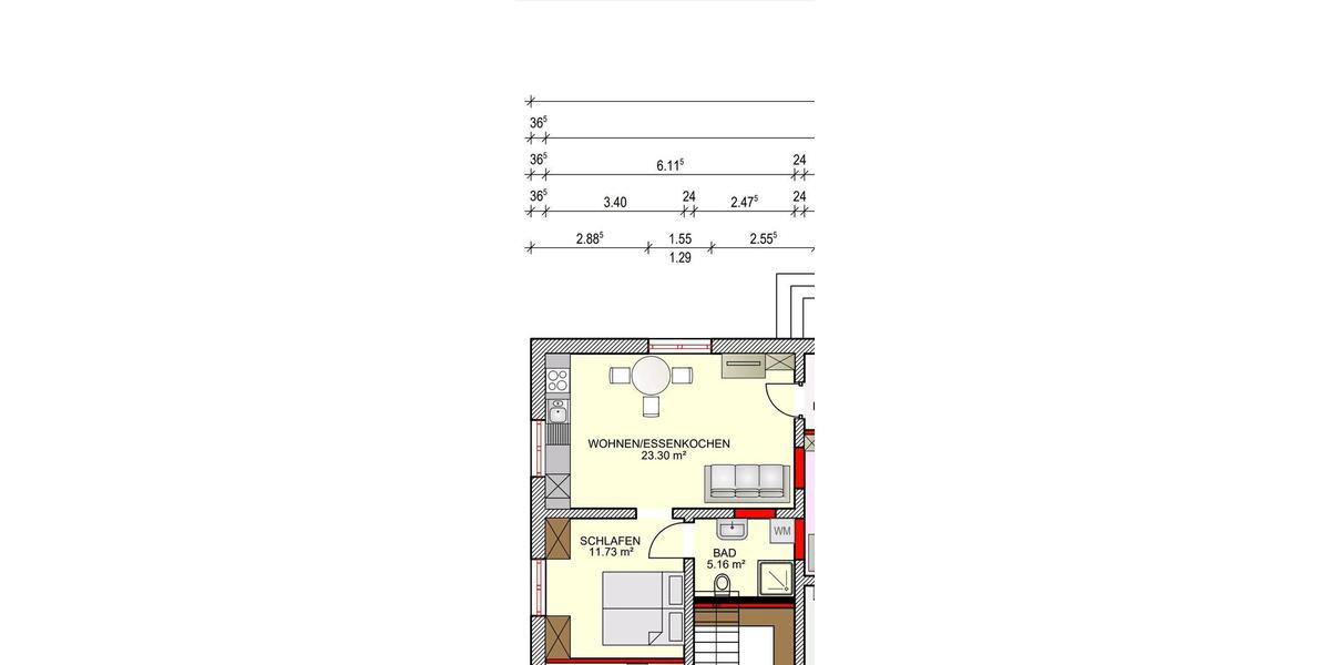 Erdgeschoßwohnung Niedermurach - 2 Zimmer, 42 m&sup2;, 420&euro; | Angebot:25634207