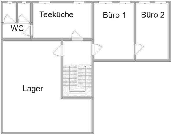 VB3334 Kleine ca. 43 m³ Büroeinheit und ca. 77 m² Lager Regensburg - Nord zimmer