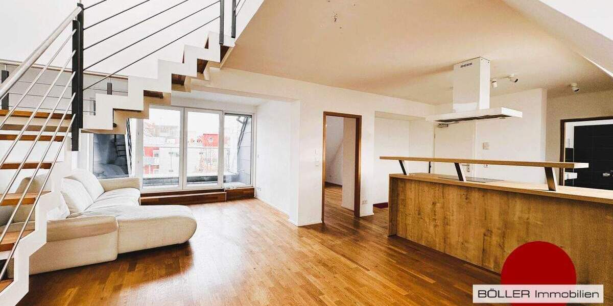 Wohnen im kultigem GoHo! Schöne 3-Zi. Wohnung über 2 Etagen mit Dachterrasse. 3 zimmer