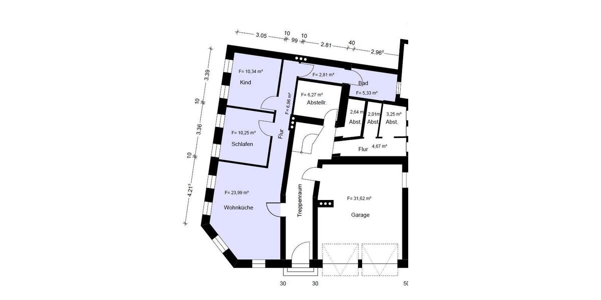 Erdgeschoßwohnung Hof Altstadt - 3 Zimmer, 57 m&sup2;, 650&euro; | Angebot:26056594