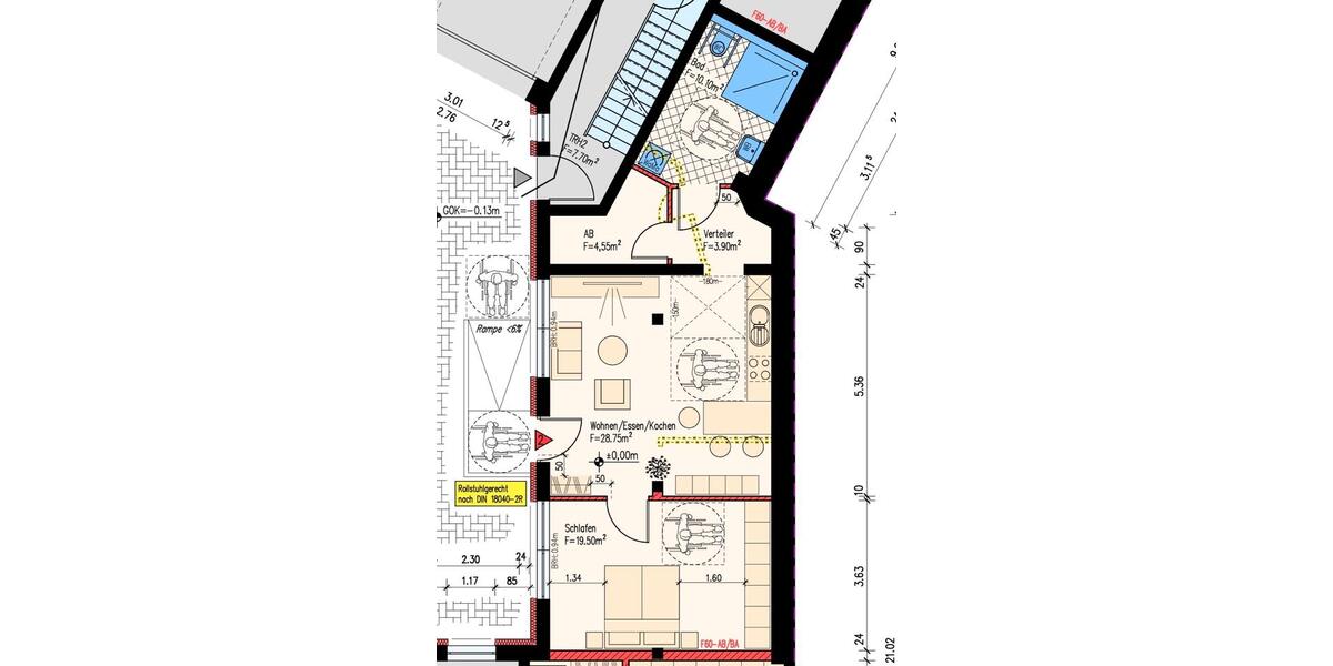 Erdgeschoßwohnung Bexbach - 2 Zimmer, 67 m&sup2;, 850&euro; | Angebot:25908098