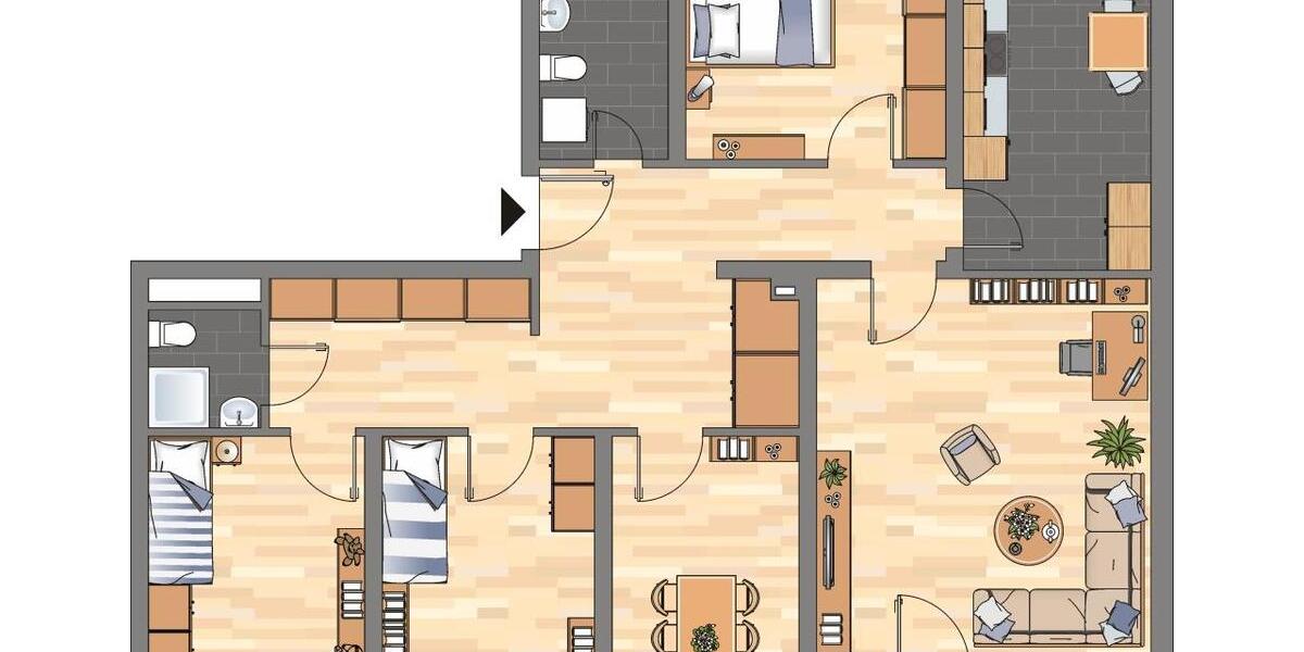 Etagenwohnung Bad Bergzabern - 5 Zimmer, 118 m&sup2;, 969&euro; | Angebot:21652177