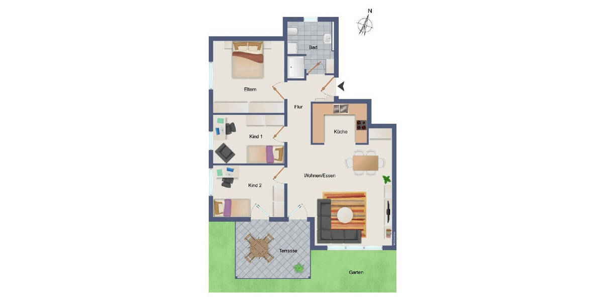 Etagenwohnung Mainhardt - 4 Zimmer, 90 m&sup2;, 1.090&euro; | Angebot:25929206