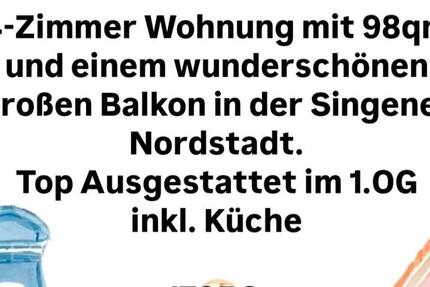 Wohnung Singen (Hohentwiel) - 4 Zimmer, 98 m&sup2;, 1.725&euro; | Angebot:24825283
