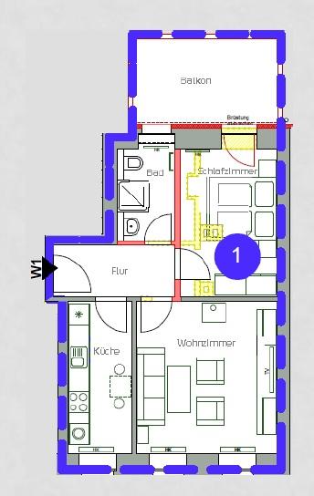 Erdgeschoßwohnung Freiberg - 2 Zimmer, 53 m&sup2;, 400&euro; | Angebot:26547159