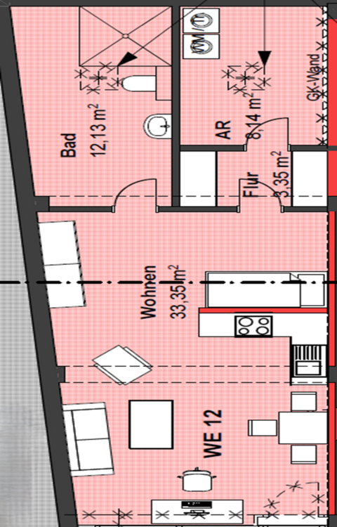 Wohnung zum Mieten in Leverkusen (Wiesdorf) 570 € 57 m² 1 zimmer