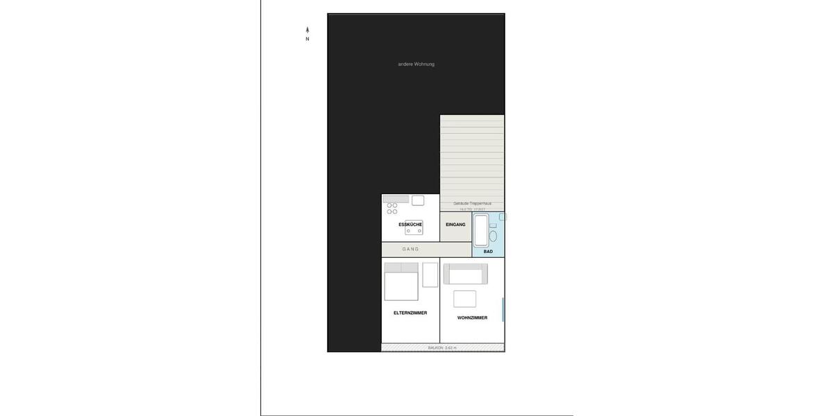 Etagenwohnung Burghausen - 2 Zimmer, 65 m&sup2;, 580&euro; | Angebot:26546234