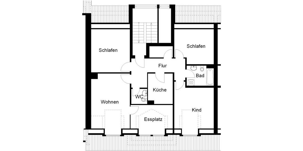 Schöne 4 Zi. Wohnung in Haste frei! 4 zimmer