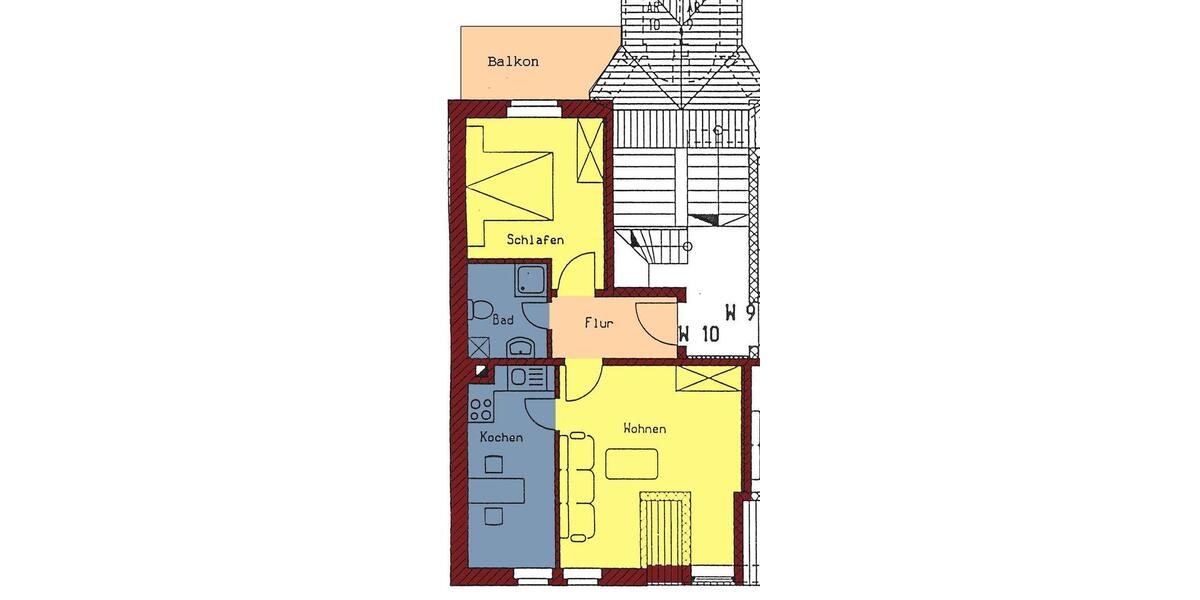 Dachgeschoßwohnung Plauen - 2 Zimmer, 49 m&sup2;, 254&euro; | Angebot:26178346
