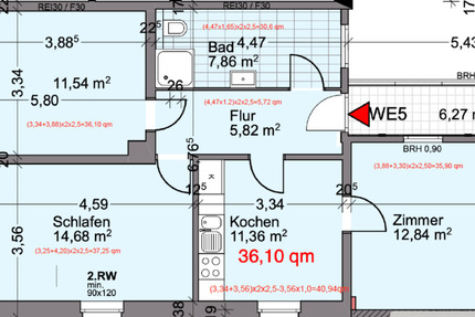64m² 3 Zi, Küche, Diele, Naturschiefer-Bad renoviert mit Lehmputz 3 zimmer