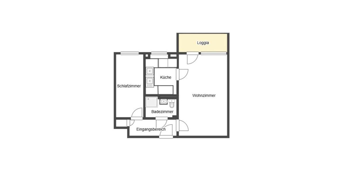 Ab sofort! 2 Zimmer Wohnung mit EBK, Balkon und Aufzug 2 zimmer