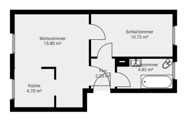 Etagenwohnung Waldheim Schönberg - 2 Zimmer, 38 m&sup2;, 200&euro; | Angebot:24321999