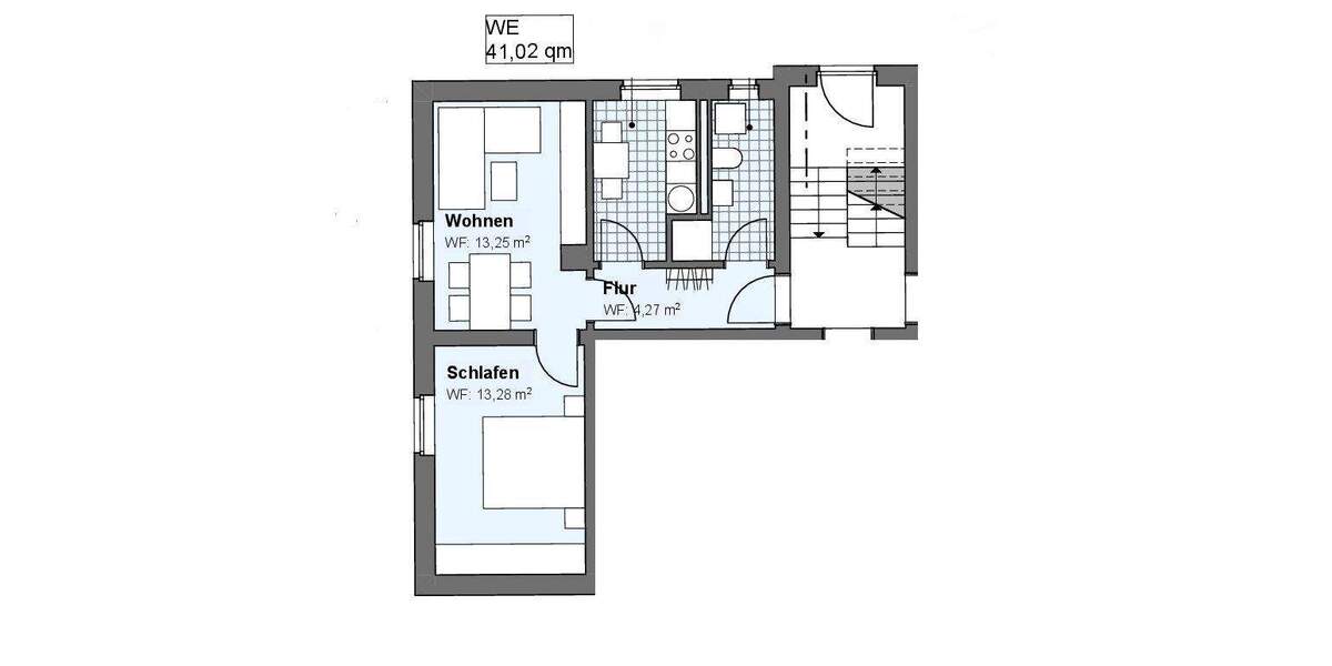 Etagenwohnung Torgau Welsau - 2 Zimmer, 42 m&sup2;, 282&euro; | Angebot:26017153
