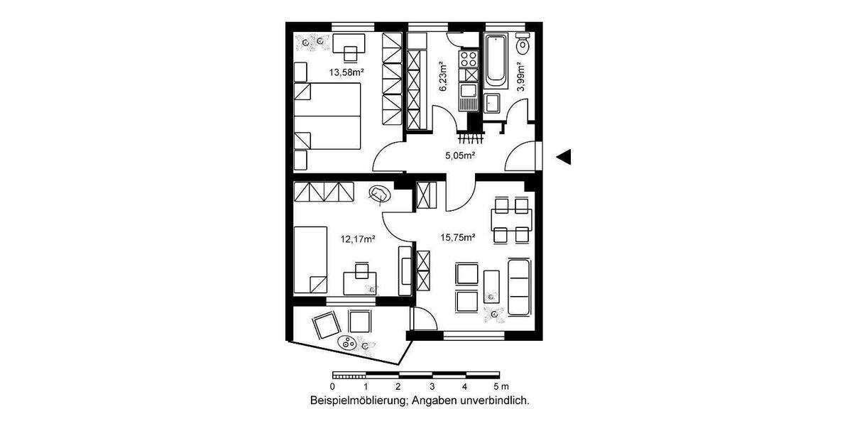 Etagenwohnung Heppenheim Heppenheim - 3 Zimmer, 59 m&sup2;, 709&euro; | Angebot:25695791