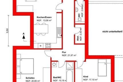 Neubauwohnung 3,5 Zi., 115m2 + 30 m2 Terrasse, Kubach -Weilburg zimmer