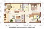Etagenwohnung Greifswald Groß Schönwalde - 3 Zimmer, 57 m&sup2;, 423&euro; | Angebot:26490421