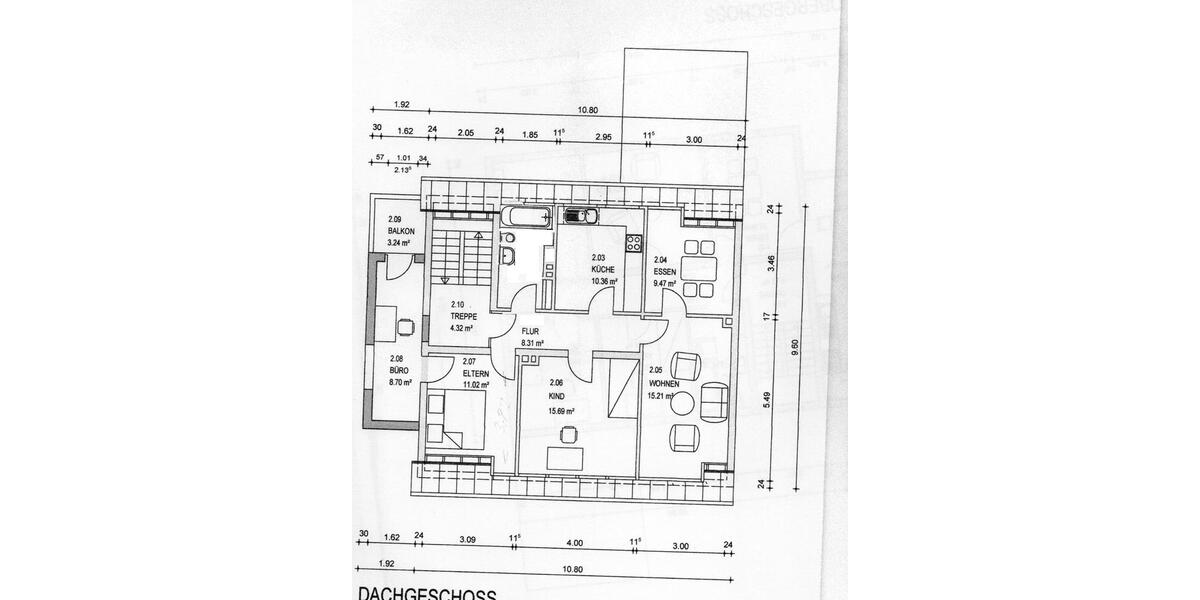 Dachgeschoßwohnung Neuwied Block - 4.5 Zimmer, 80 m&sup2;, 850&euro; | Angebot:24829595