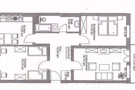 Wohnung Zossen Wünsdorf - 3 Zimmer, 87 m&sup2;, 780&euro; | Angebot:26683400