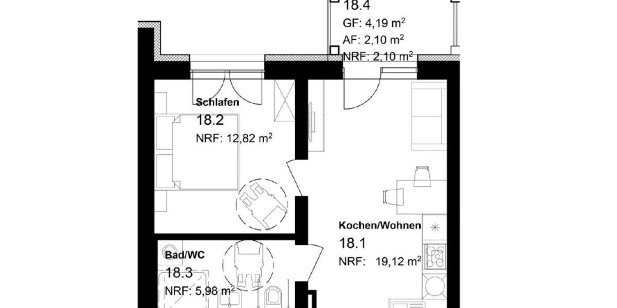 Erdgeschoßwohnung Sangerhausen - 2 Zimmer, 40 m&sup2;, 1.318&euro; | Angebot:21651680