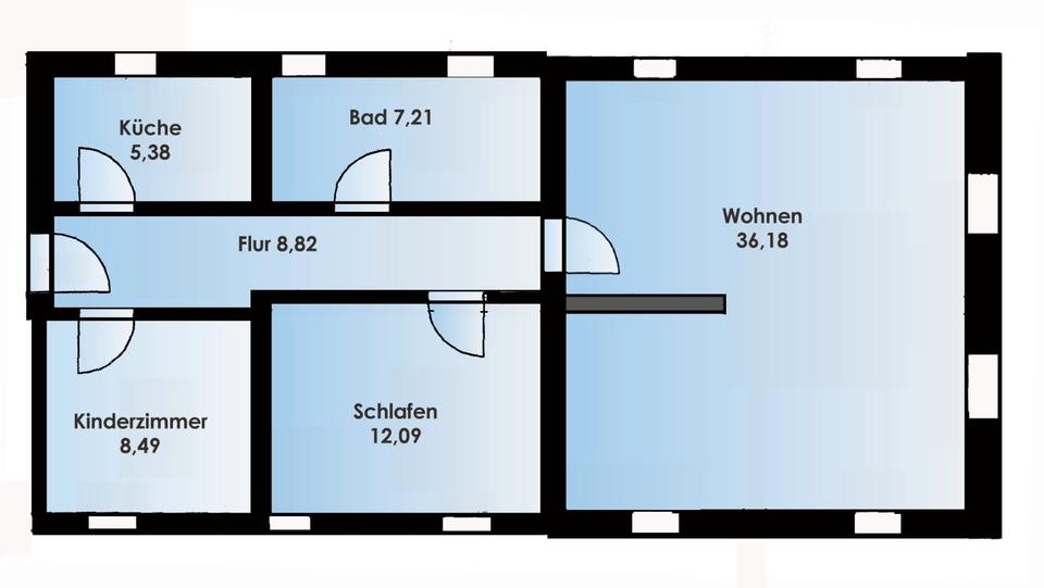 Etagenwohnung Nobitz - 3 Zimmer, 78 m&sup2;, 400&euro; | Angebot:26096274