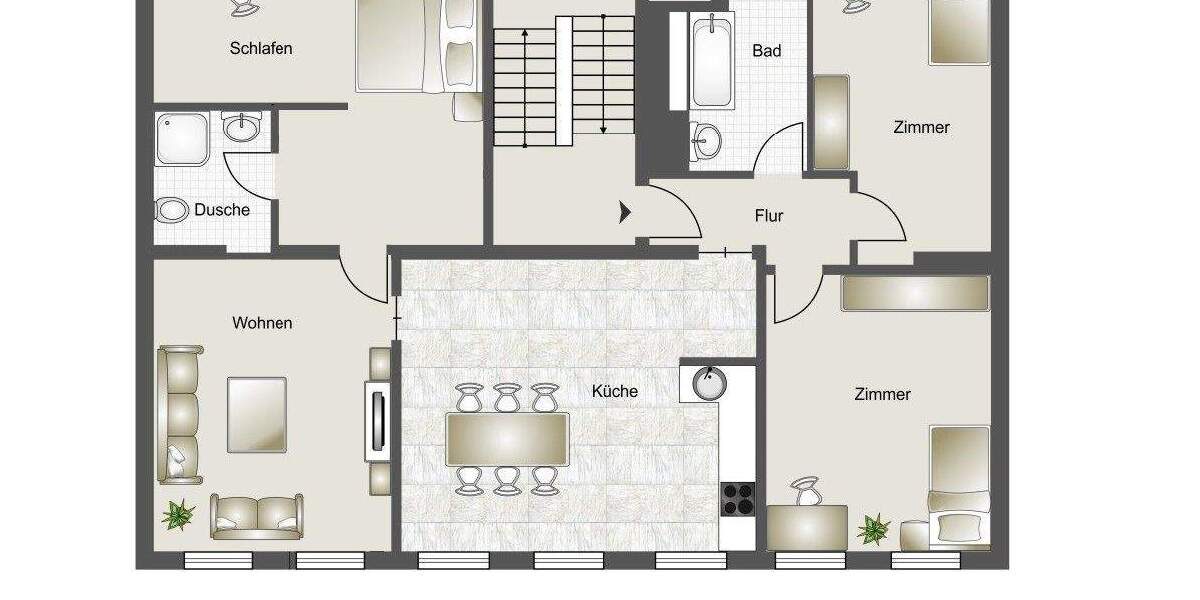 Etagenwohnung Brandenburg an der Havel Altstadt - 4 Zimmer, 115 m&sup2;, 1.200&euro; | Angebot:25727163