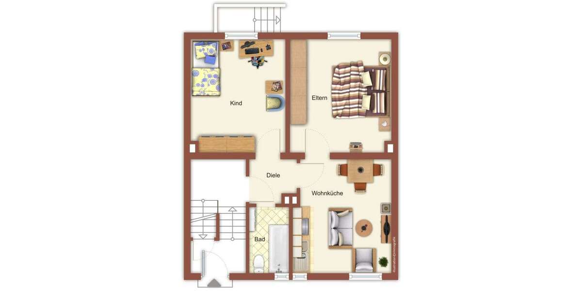 Etagenwohnung Mönchengladbach Hardterbroich-Pesch - 3 Zimmer, 64 m&sup2;, 649&euro; | Angebot:26988670