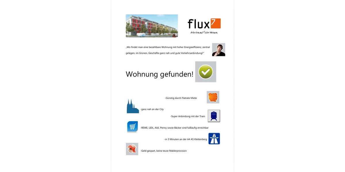 Terrassenwohnung Hürth - 2 Zimmer, 37 m&sup2;, 895&euro; | Angebot:26135891