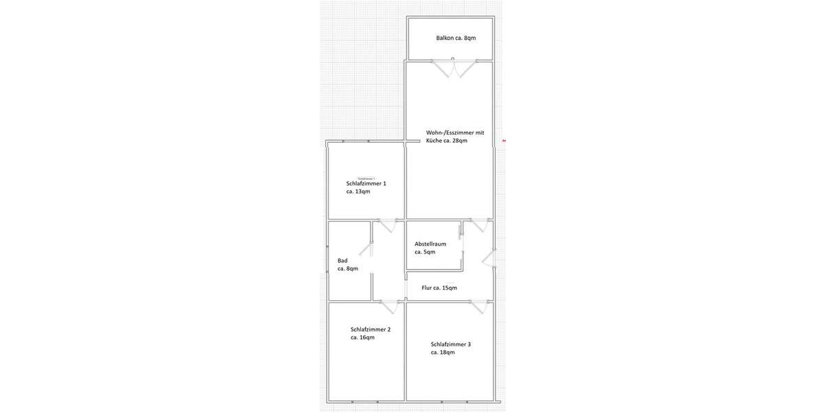 Etagenwohnung Erzhausen - 4 Zimmer, 106 m&sup2;, 1.600&euro; | Angebot:27031400