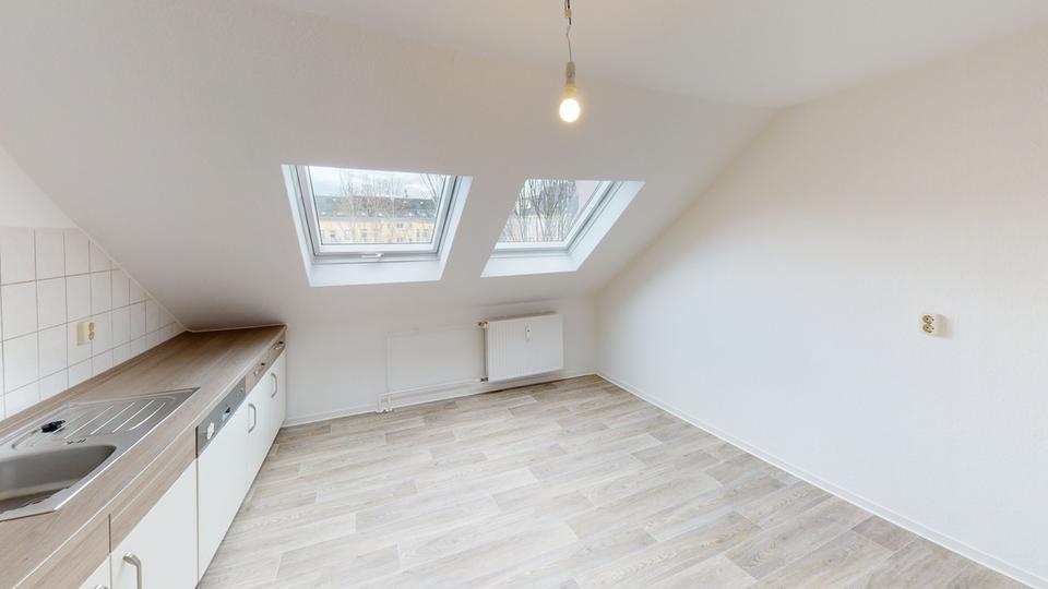 Dachgeschoßwohnung Chemnitz Hilbersdorf - 2 Zimmer, 75 m&sup2;, 413&euro; | Angebot:26681285