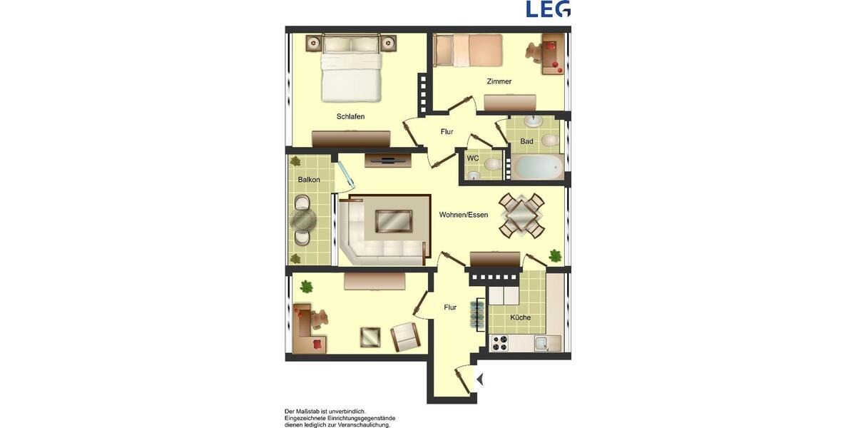 Erdgeschoßwohnung Bocholt Stenern - 4 Zimmer, 76 m&sup2;, 669&euro; | Angebot:26593128