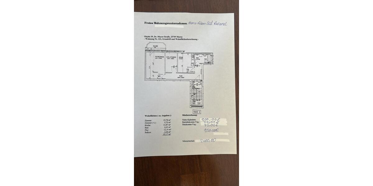 Etagenwohnung Marne - 1 Zimmer, 36 m&sup2;, 545&euro; | Angebot:24628113