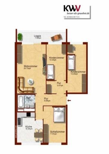 Etagenwohnung Olbersdorf - 4 Zimmer, 80 m&sup2;, 490&euro; | Angebot:24026336