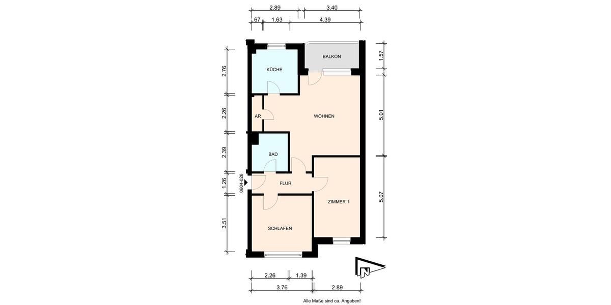 Etagenwohnung Grevesmühlen - 3 Zimmer, 73 m&sup2;, 506&euro; | Angebot:26646789