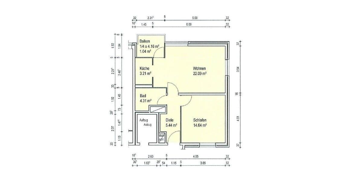 Etagenwohnung Celle - 2 Zimmer, 47 m&sup2;, 495&euro; | Angebot:26441375