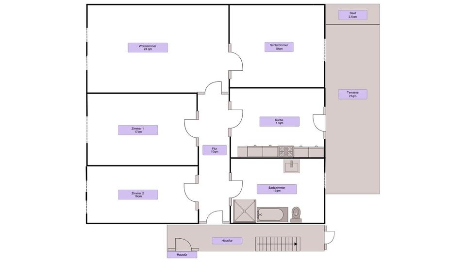 Erdgeschoßwohnung Herne Wanne - 4.5 Zimmer, 125 m&sup2;, 1.250&euro; | Angebot:25087090